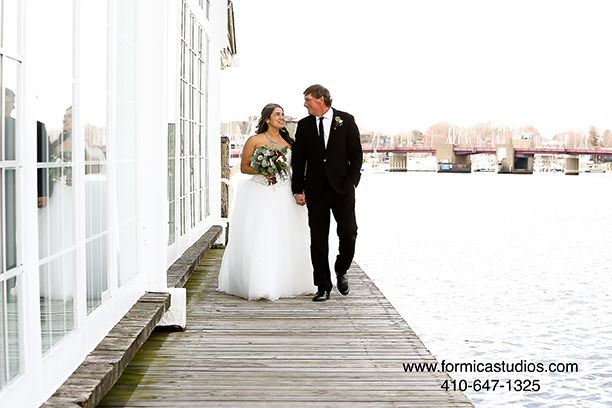 maria and kevin wedding reception at the Charthouse Annapolis MD